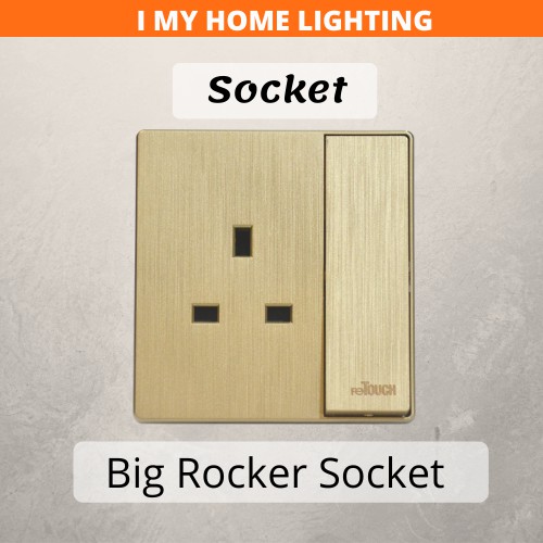 SIRIM Retouch ULTRA RIMLESS Gold Electric Wall Switch Socket Modern ...