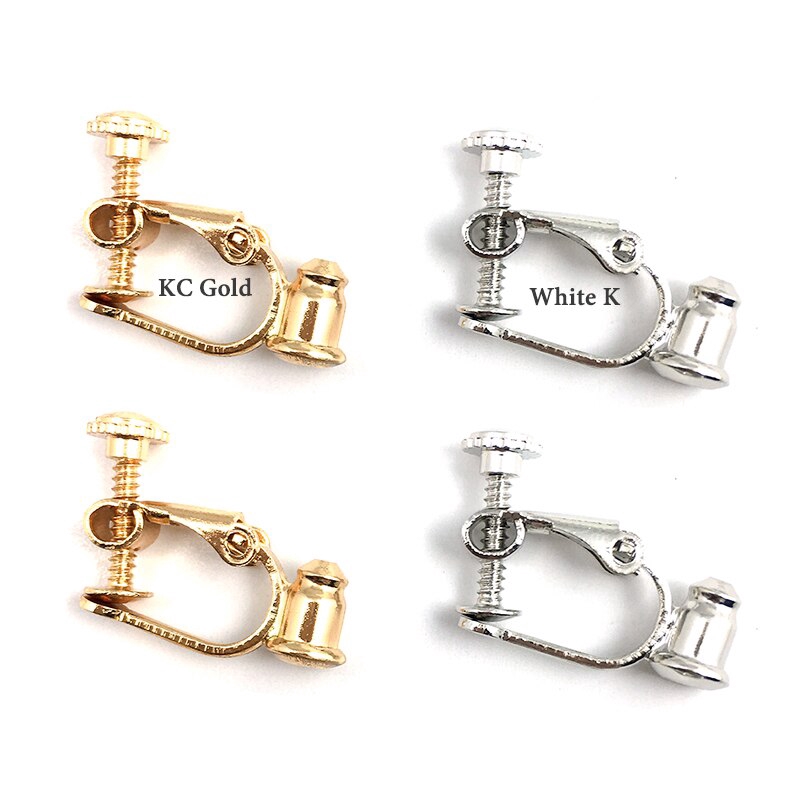 pieces/1 pairs Screw Ear Clip Converter DIY Handmade Clip on Earring  Converters Turn Any Studs Into A Clip-On JF52