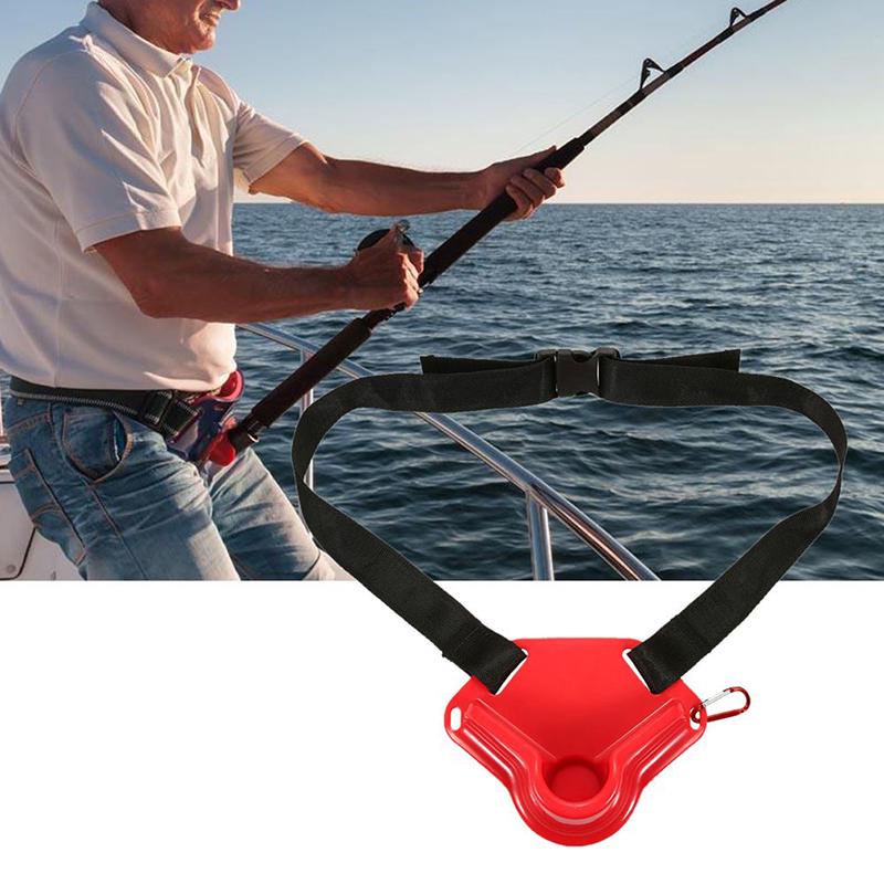 Fishing Fighting Belt Waist Rod Holder Adjustable Boat Rock Fishing Rod  Pole Holder Waist Fighting Belt Fish Tackle Accessories (red)
