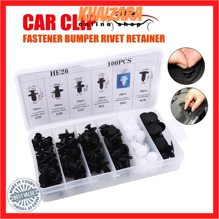 Car Body Retainer Auto Fasteners Plastic Clips Assortment Toyota Honda ...
