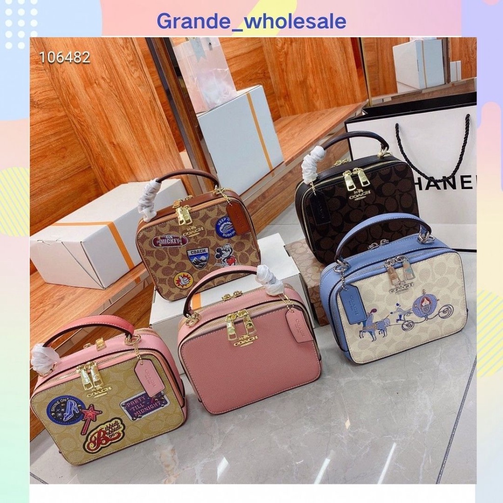 (Premium) Coach Disney Box Bag Disney Princesses Cinderella Sling Bag