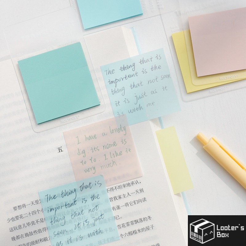 [CLEARANCE] 50 Sheets Pastel Clear PET Plastic Translucent Study ...