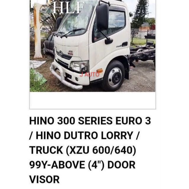 DOOR VISOR HINO 300 SERIES EURO 3 / HINO DUTRO LORRY / TRUCK (XZU 600/