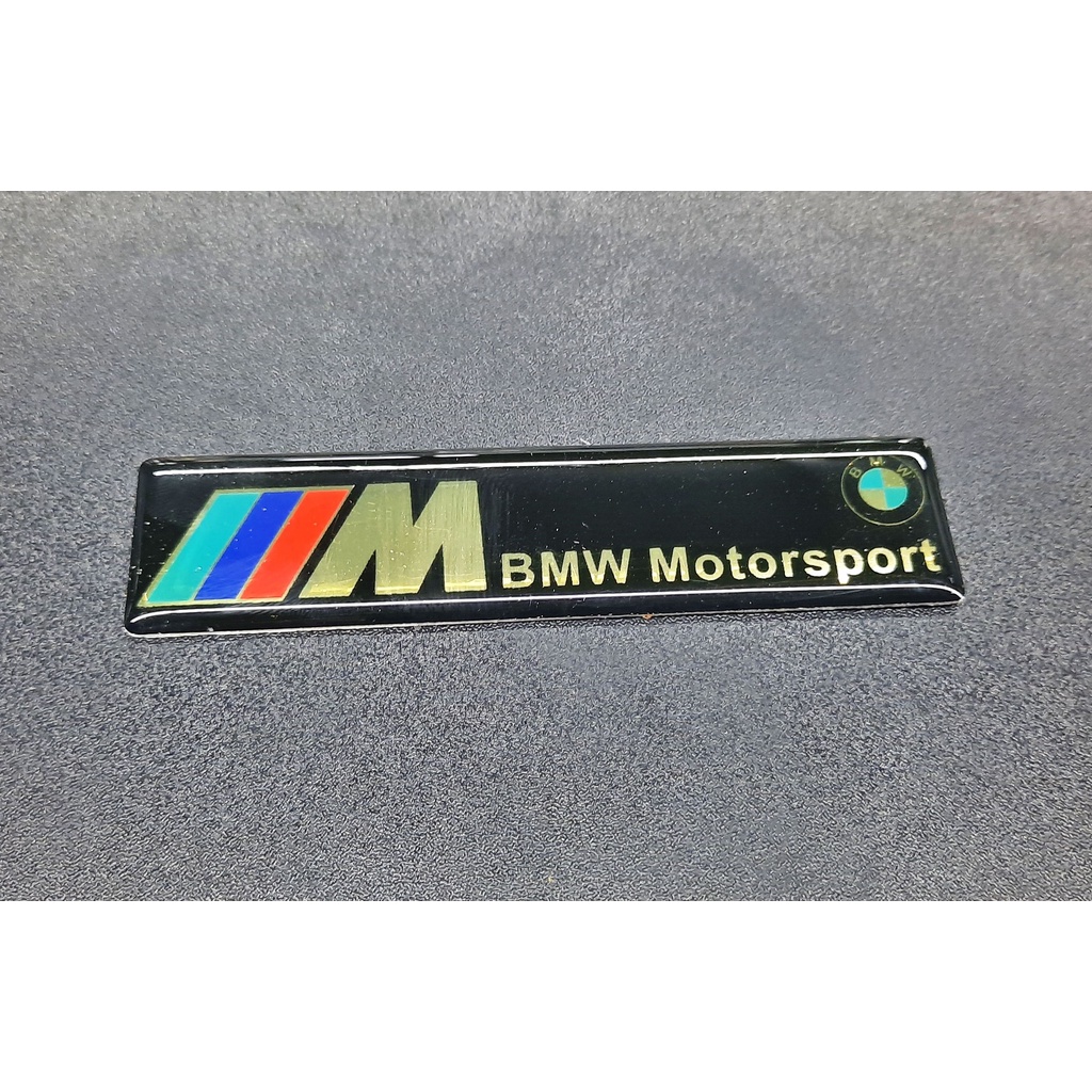 ///M BMW Motorsport Car Emblem Badge Logo Sticker Aluminum Gel Black ...