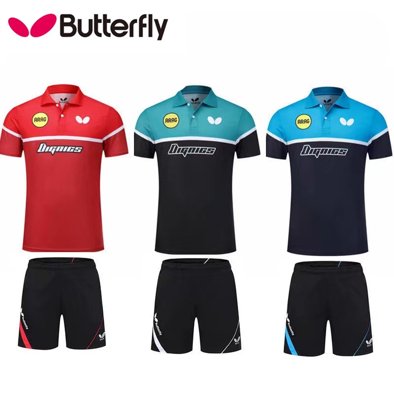 Butterfly new table tennis clothing men's and women's shortsleeved