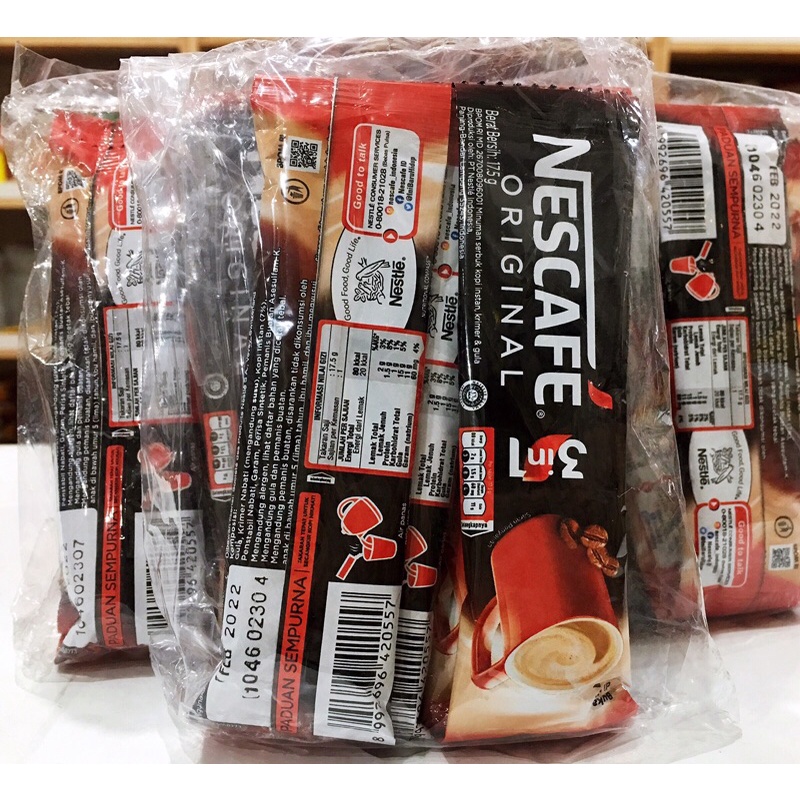 Nestle Indonesia🇮🇩Nescafe original 3 in 1 Coffee Nescafe 3 1 10 Packs ...