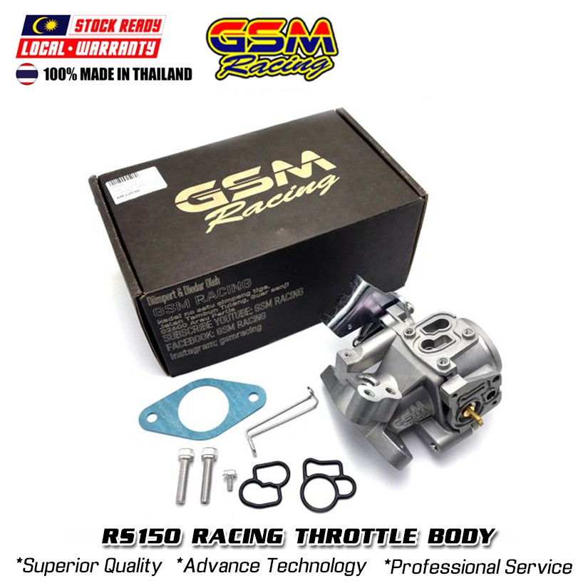 Racing Throttle Body RS150 Original GSM 34MM / 36MM Shopee Malaysia