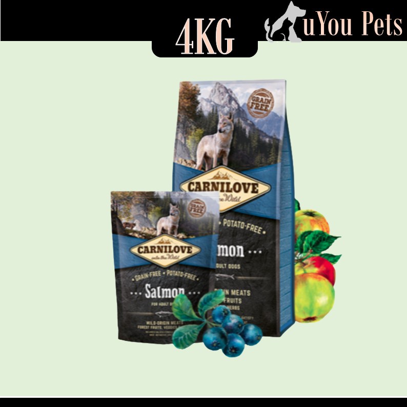 Carnilove Grain Free Dog Dry Food 4KG ( Lamb Wild Boar, Salmon Turkey