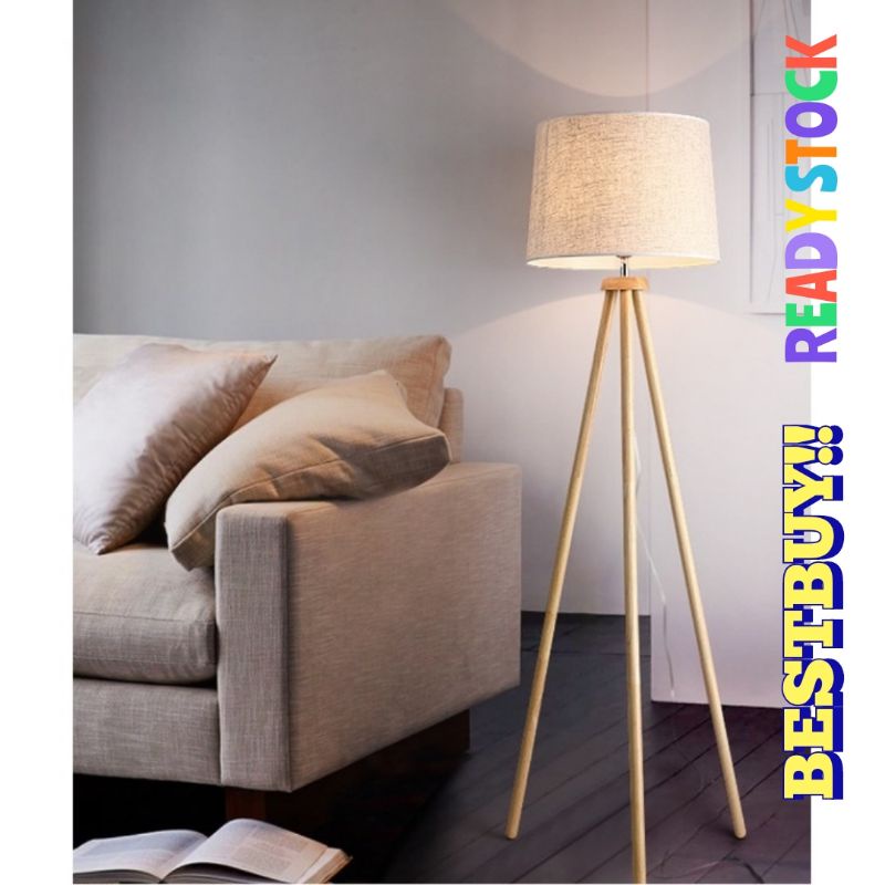 Wooden tripod sale floor lamp ikea