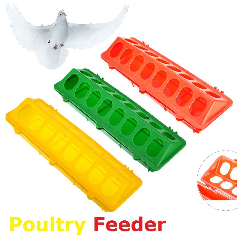 Plastic FlipTop Poultry Feeder Trough Feeding Chicken Animal Farming