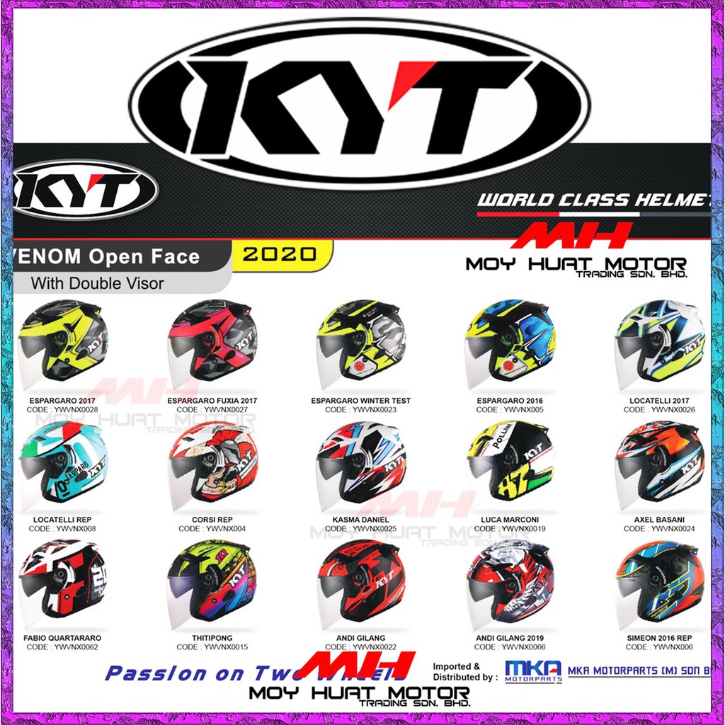 Kyt helmet cheap double visor