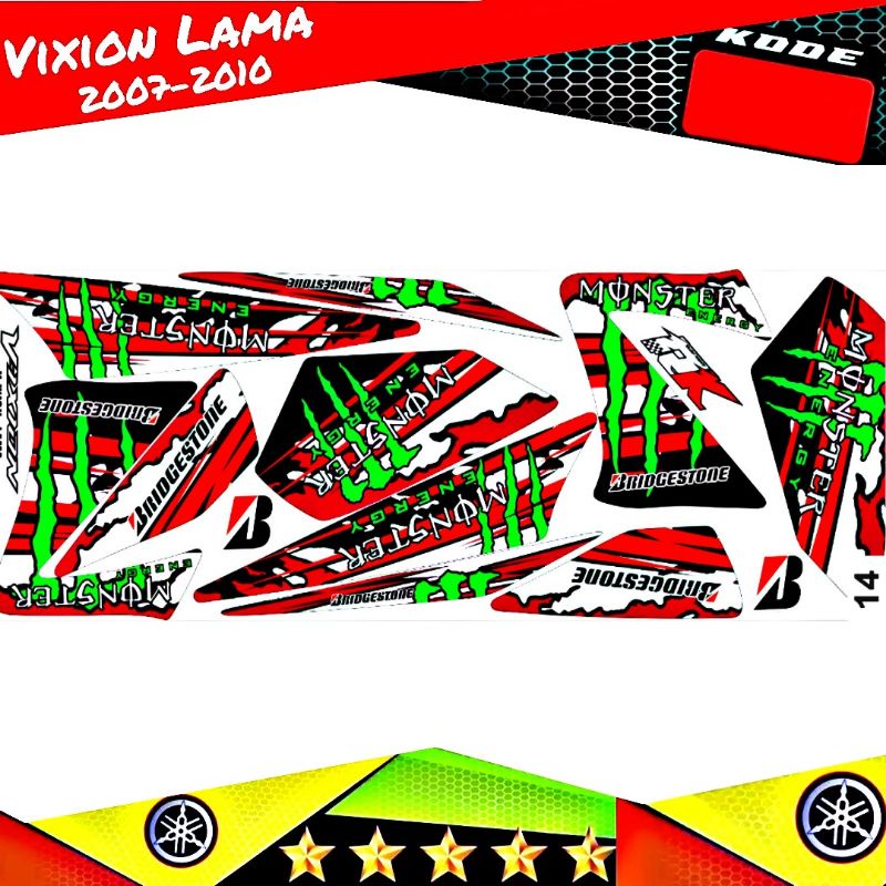 Decal Sticker Stripping Variation Yamaha Vixion Old Vixion Lama