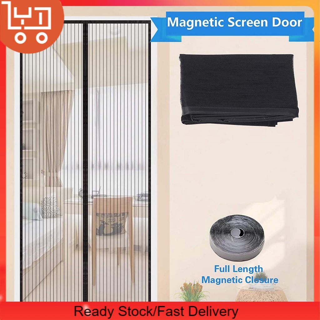 LYT ONLINE Magnetic Mesh Screen Door Anti Mosquito Net Curtain/ Kelambu ...