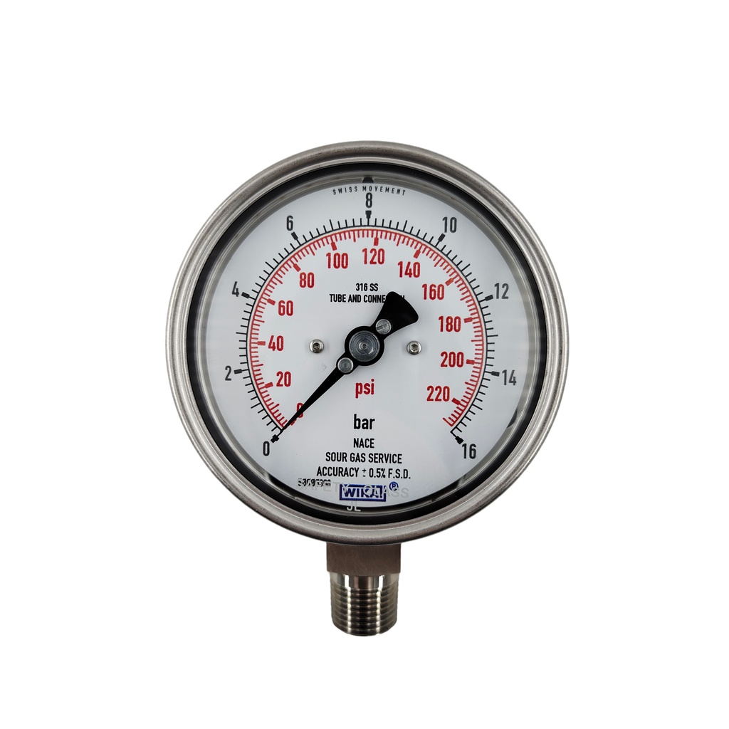 [100% Original] WIKA Fully Stainless Steel Pressure Gauge: 232.30.100_1 ...