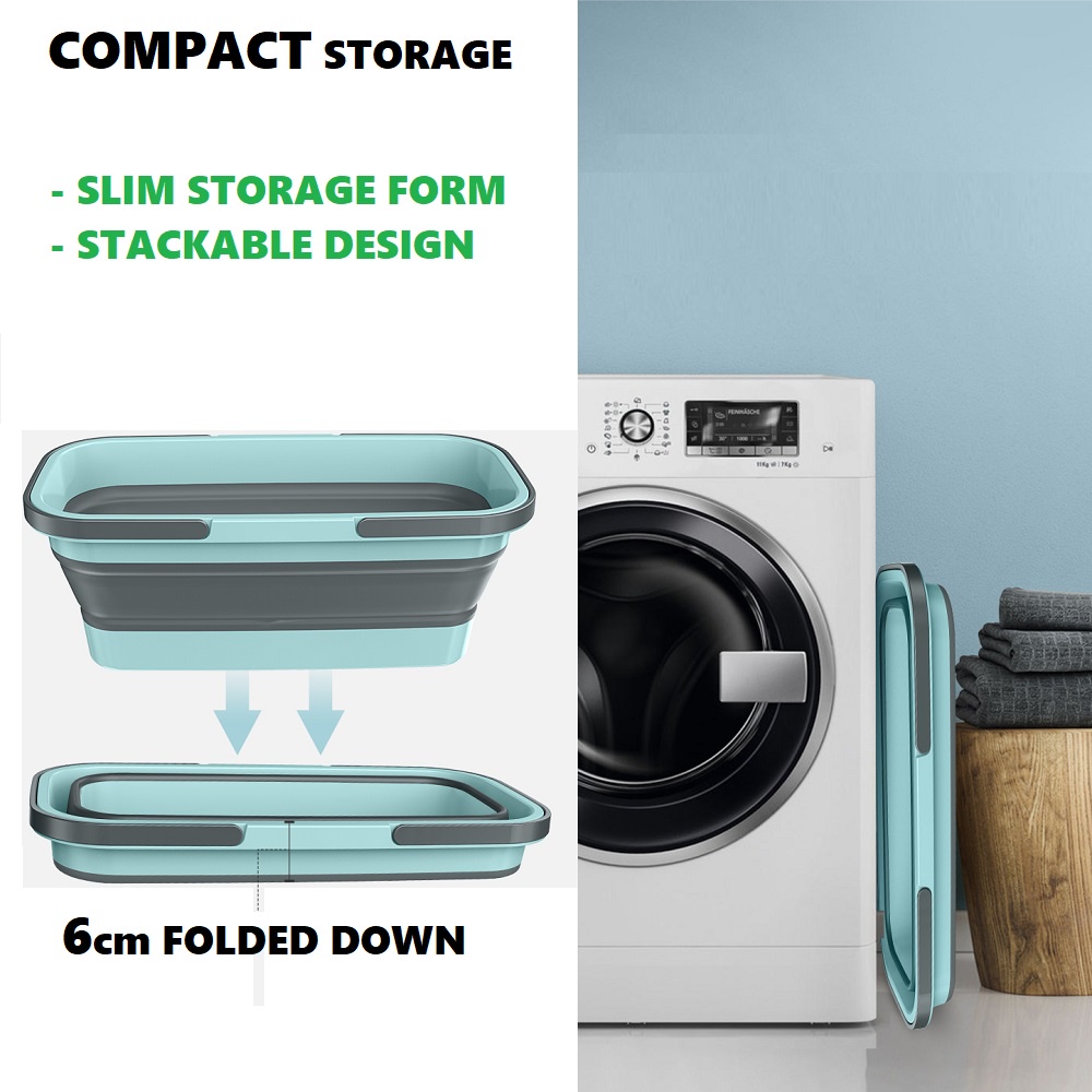 10L Rectangular Foldable Bucket / Folding Pail / Water Bucket / Wash ...