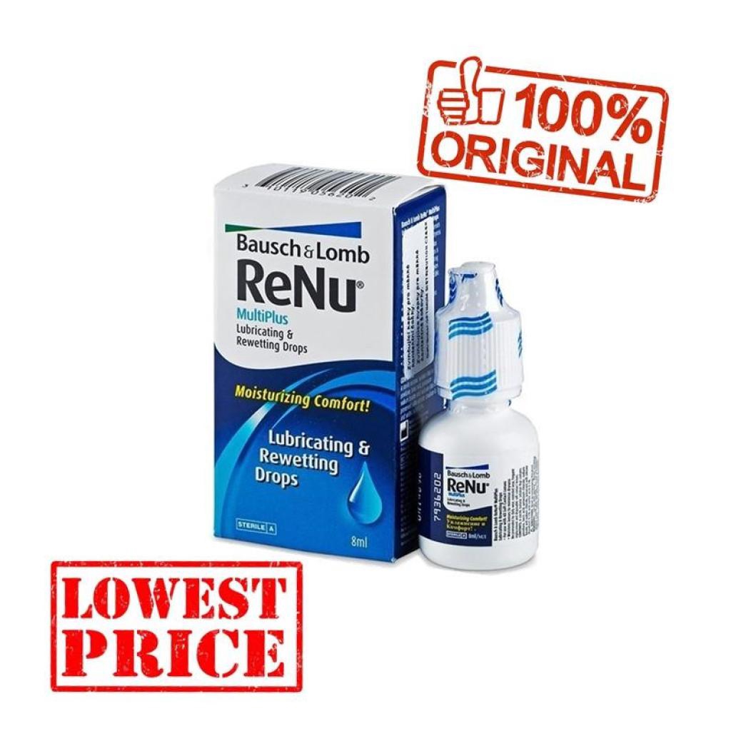 Renu Multiplus Lubricant & Rewetting Eye Drops 8ml Bausch & Lombenu