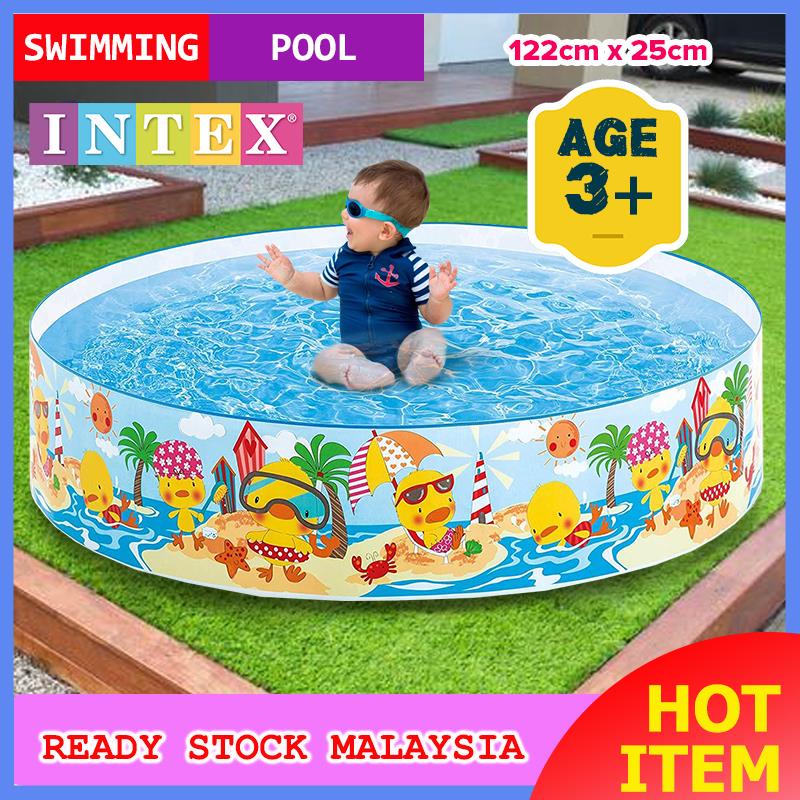 INTEX 58477 (NP28) Duckling Snapset Kids Swimming Pool Cute Cartoon ...