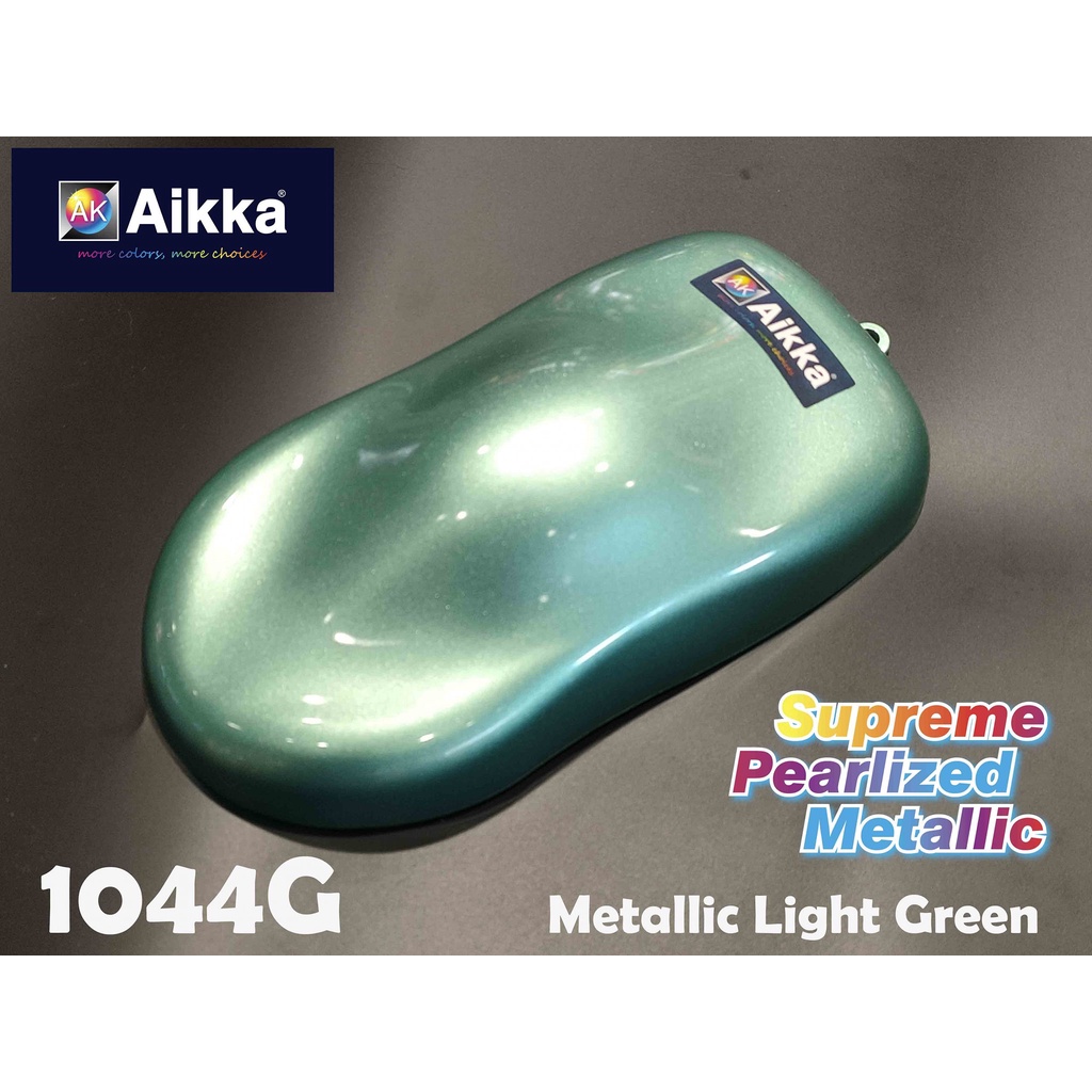 Aikka 1044g Metallic Light Green Supreme Metallic Colour 2k Car Paint Cat Kereta Shopee Malaysia