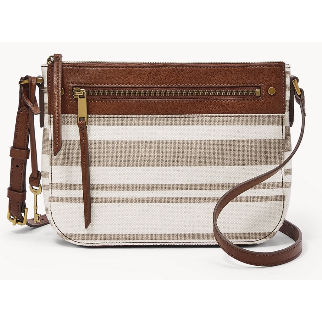 FOSSIL Farrah Crossbody in Neutral Stripe SHB2975558 [NEW AUTHENTIC