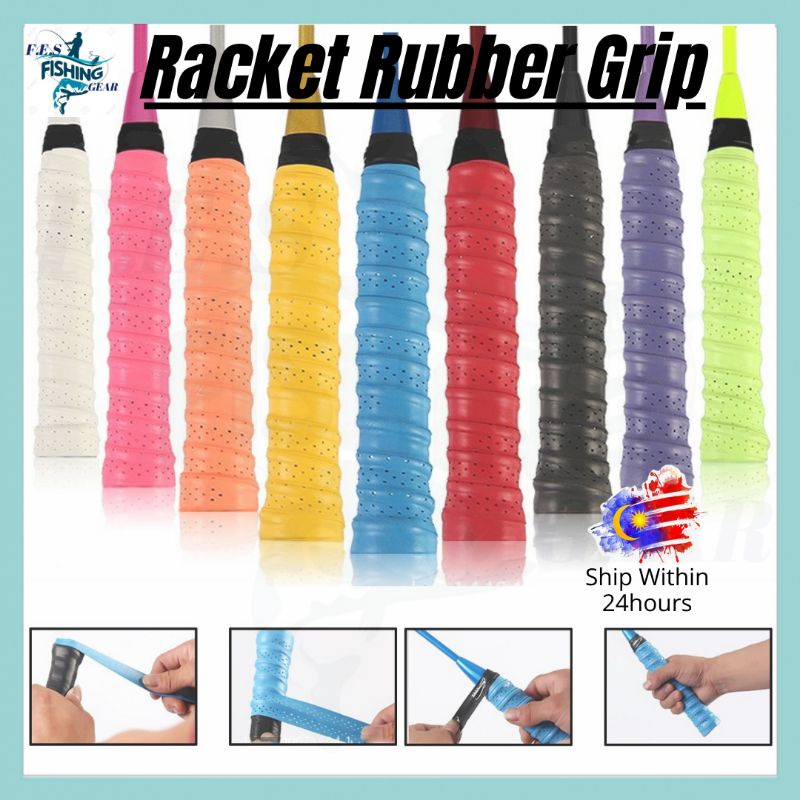 Anti Slip Rubber Grip Perforated Super Absorbent Racket Grip Badminton ...
