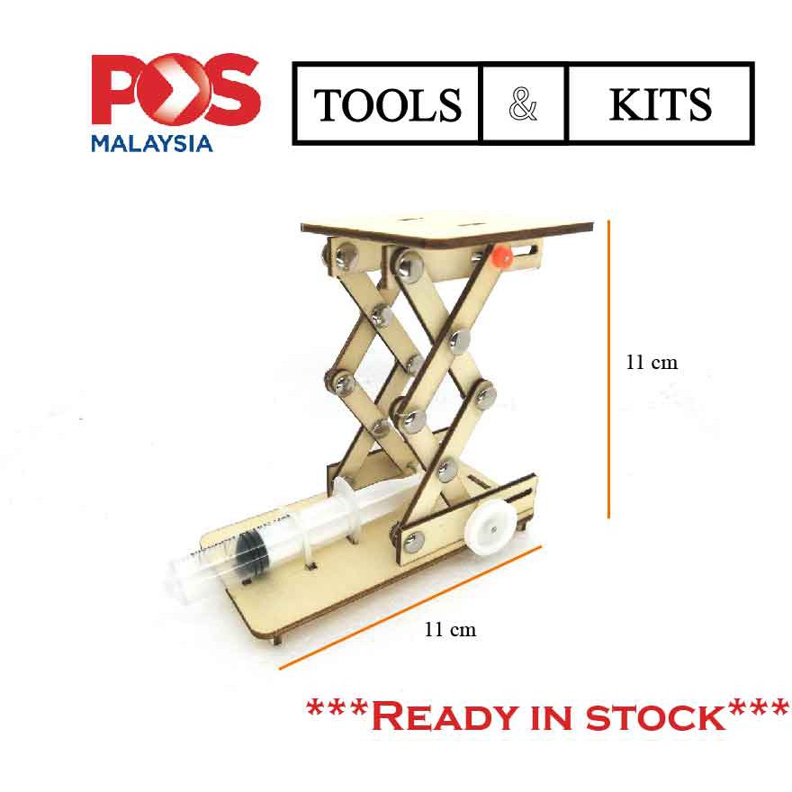 Wooden Scissor Lift DIY Assemble Toy for Kids STEM Education Shopee
