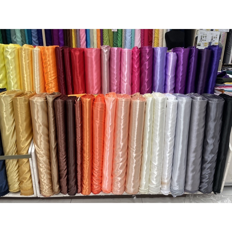 Berry Pop Carrot Satin Fabric By the Yard Pre Order