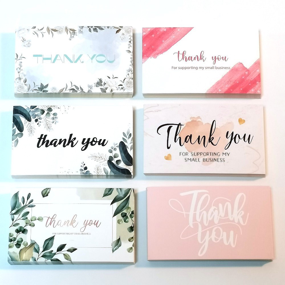 Artistic Thank You For Supporting My Business Paper Card (30 pieces ...