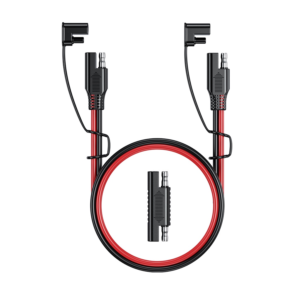 AEISVIK Battery Charging Cables SAE TO SAE 12V-24V Quick Disconnect Extension Cable 2 Pin Dust Cap Dc Connection Cord Plug 12 Feet 16awg Gauge Camp Trai