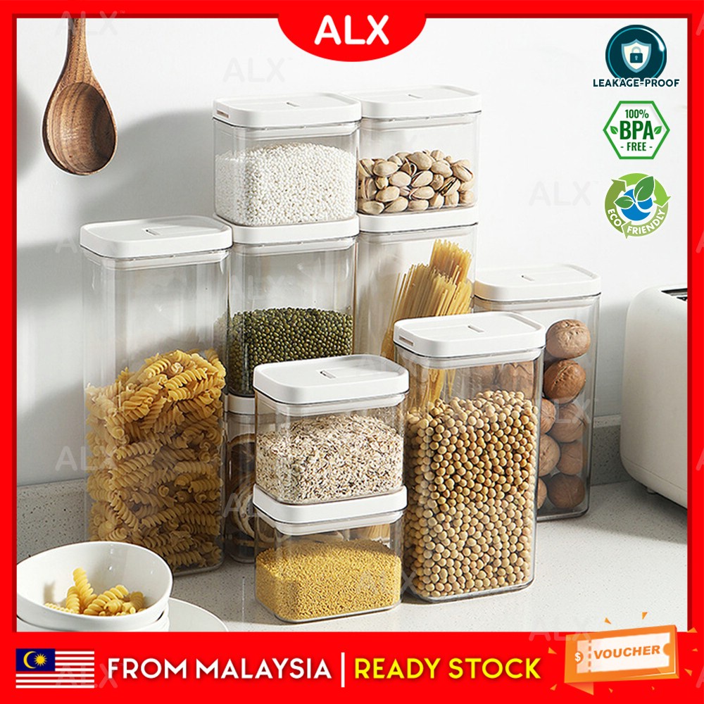 (Crazy Sales) Stackable Airtight Food Storage Container Kitchen Box ...