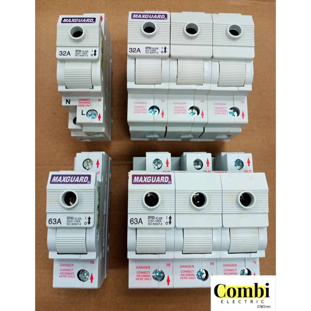 MAXGUARD SWITCHFUSE 32A / 63A 1P/1P+N &3P | Shopee Malaysia