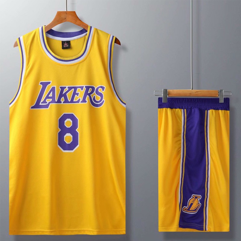 Pedymaquem Men's Basketball Jersey L.A. Lakers Bryant8#Splicing T-Shirt Player Jersey Shorts Sports Suit Size S-3xl Other Xxl 54