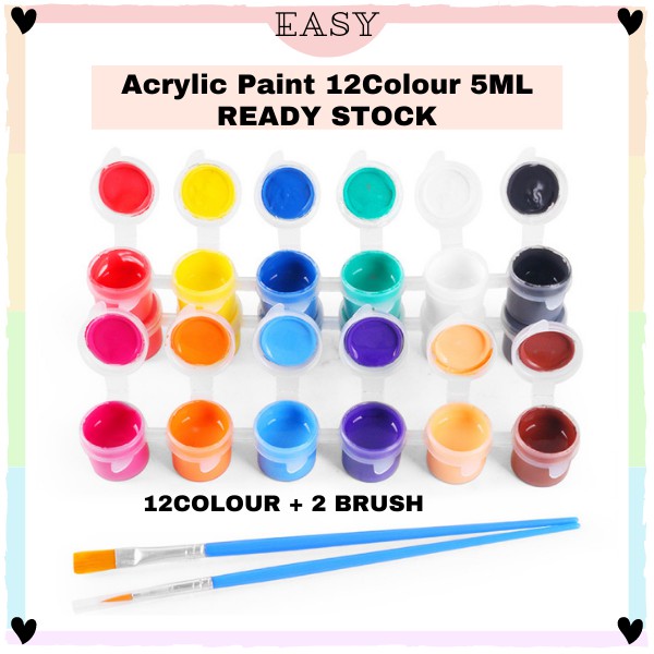 CLEARANCE Art Non Toxic Acrylic Paint Set 3ml Waterproof Ceramic DIY ...
