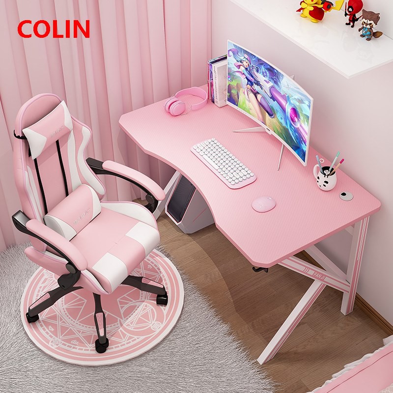 Gaming Table Pink Computer Desktop Table Game Home Live Table Bedroom
