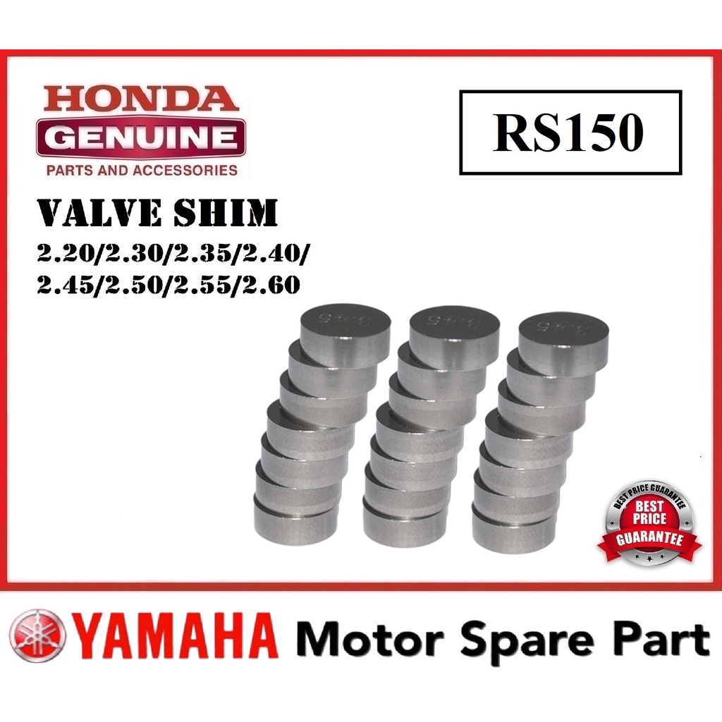 HONDA RS150 VALVE SHIM 0 2.20 / 2.30 / 2.35 / 2.40 / 2.45 / 2.50 / 2.55 ...