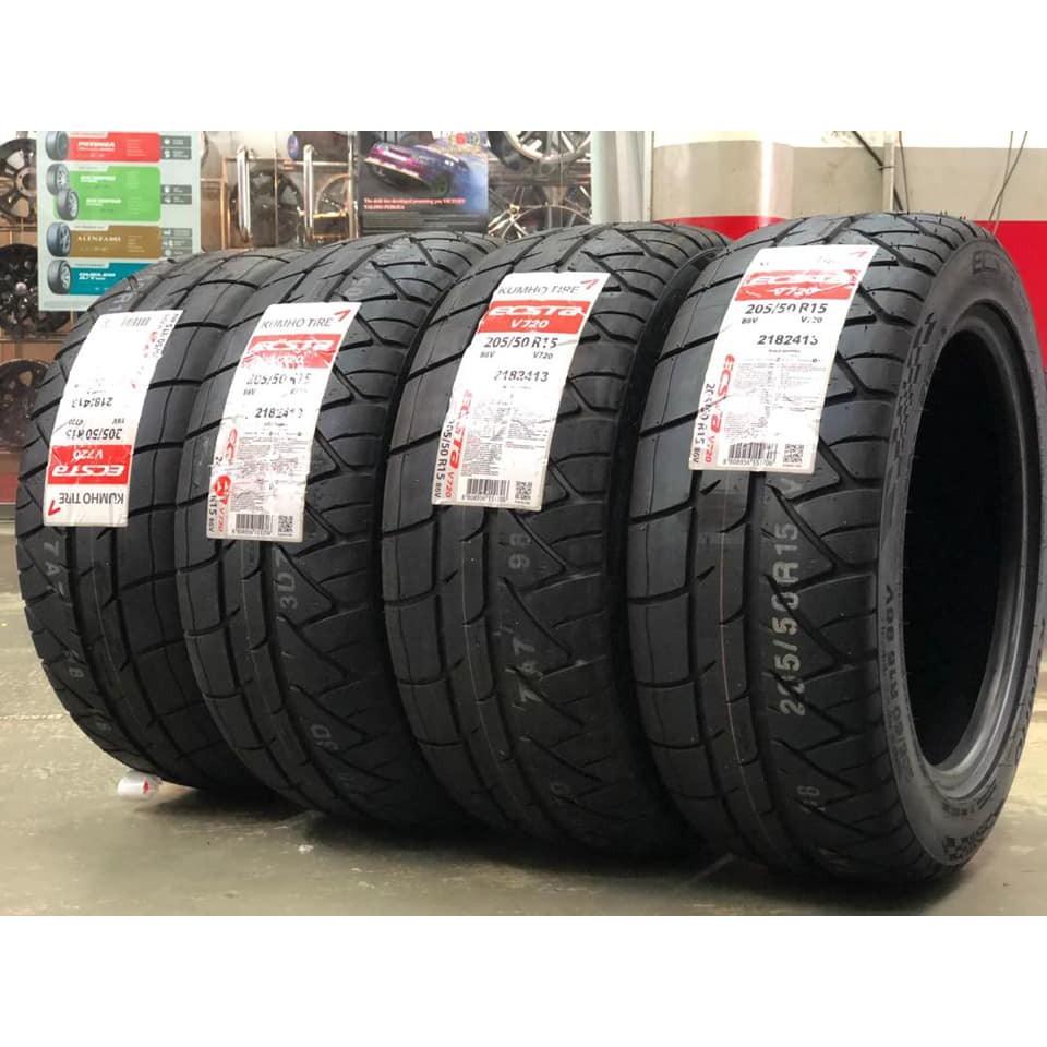 Kumho 205 50 15 v720 tire semi slick ecsta 195 55 15 Shopee Malaysia