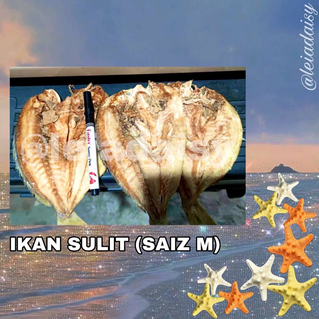 Ikan Masin Kering Sabah Gelama Sulit Yu Talang Liking Putih