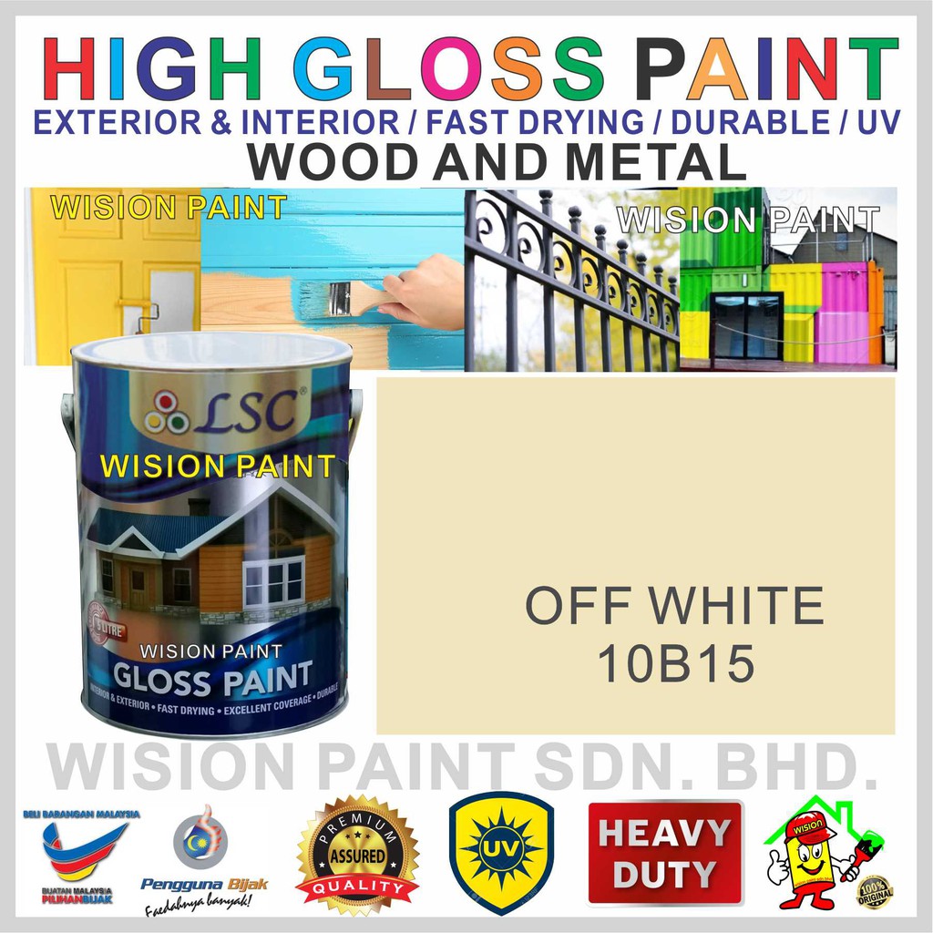 Off white gloss clearance paint