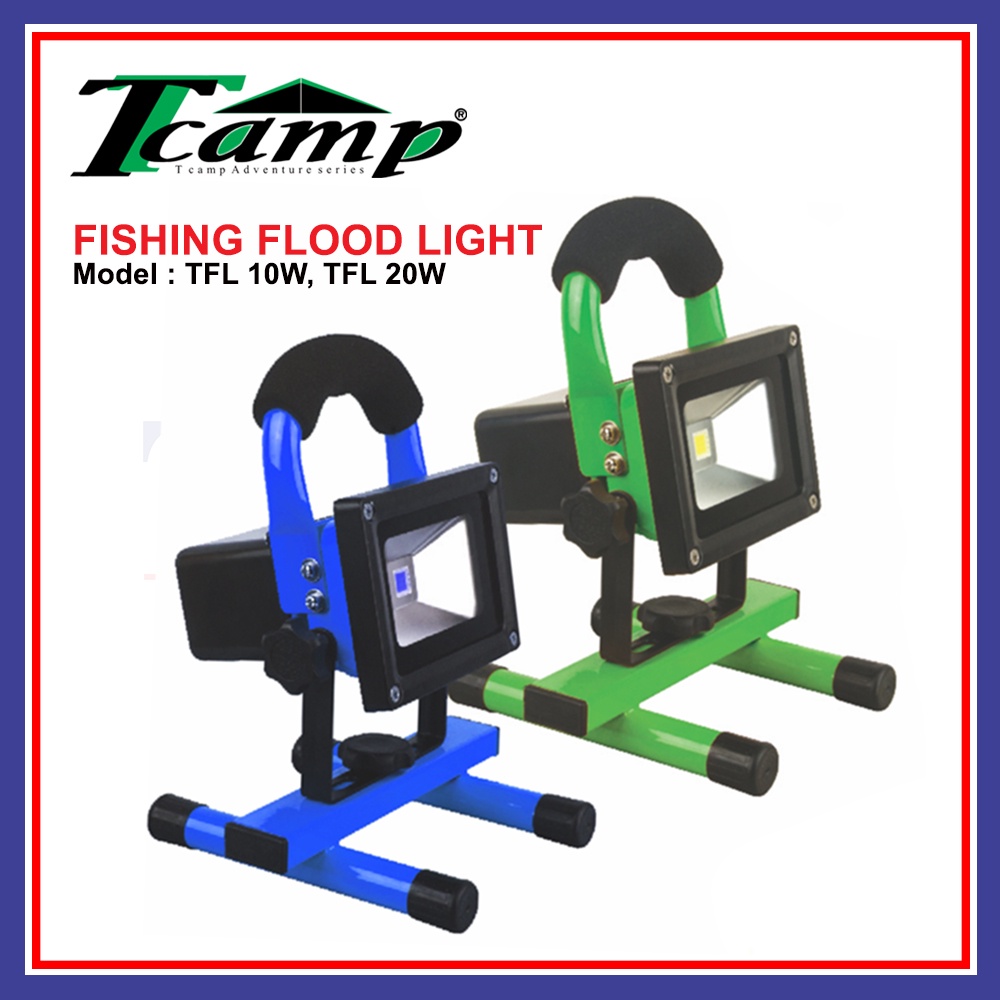 Tcamp Fishing Flood Light TFL 10W / 20W Rechargeable Camping Gear ...