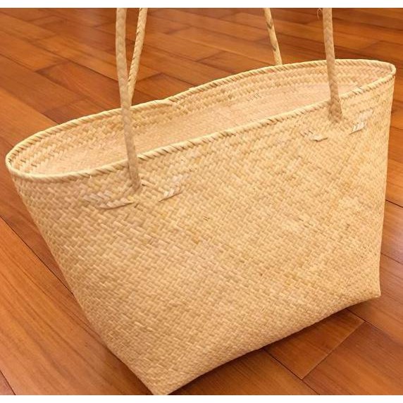 Plain Midi Rattan Bakul Bag, Plain Decoupage Rattan Bag, Rattan Bag