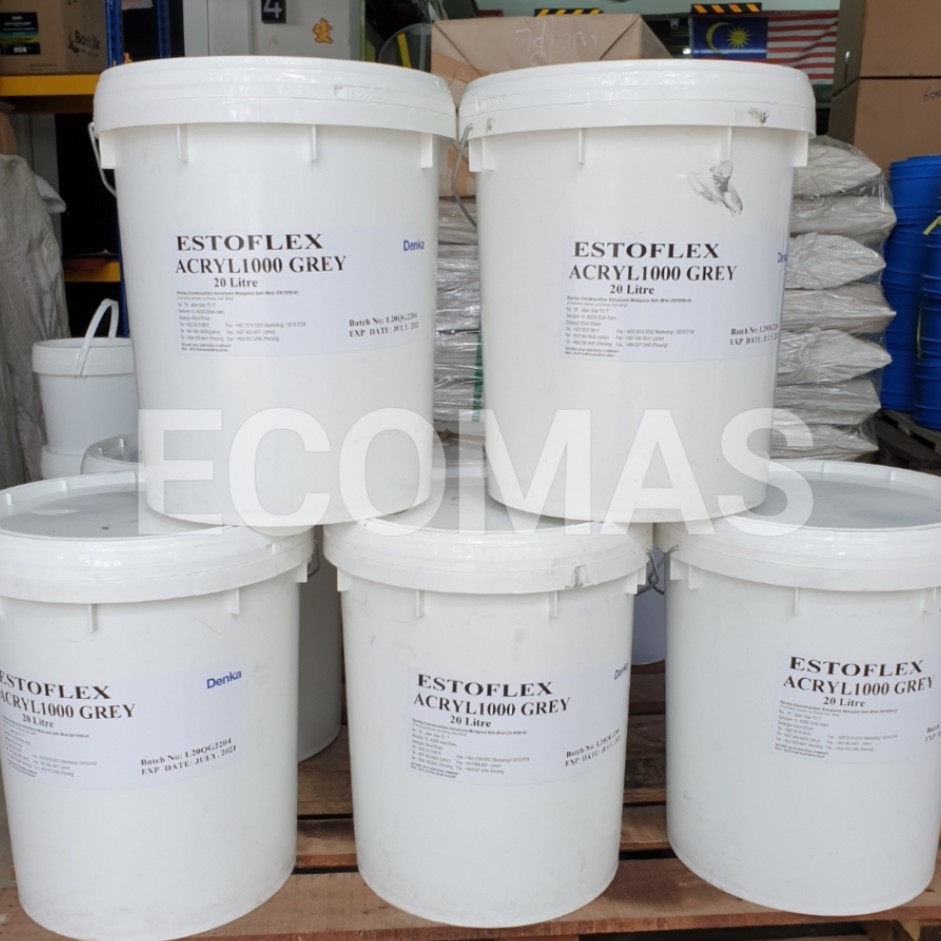 ESTOFLEX ACRYL 1000 (20L) Decorative, Elastomeric Waterproof Membrane for  Roof | Shopee Malaysia