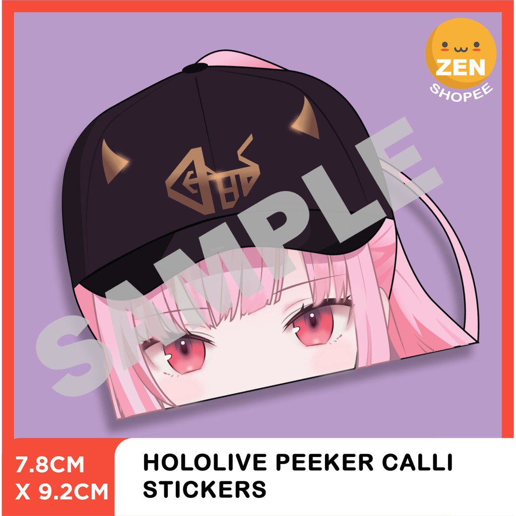 Hololive Calli Peeker Sticker 7.8x9cm Shopee Malaysia