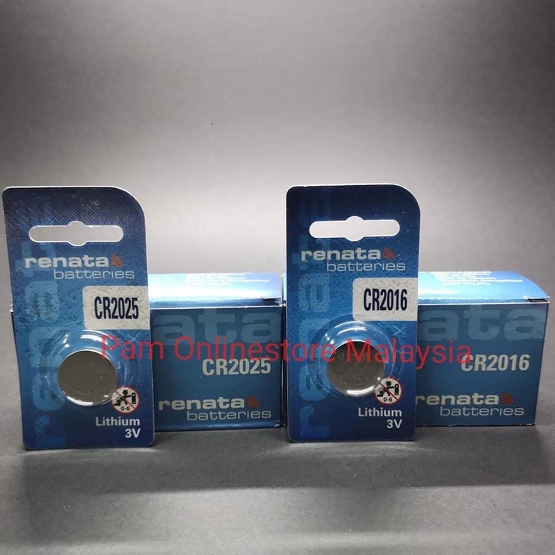 Renata CR2016 / CR2025 / CR2032 3V Litium Bateri Lithium Batteries (100 ...