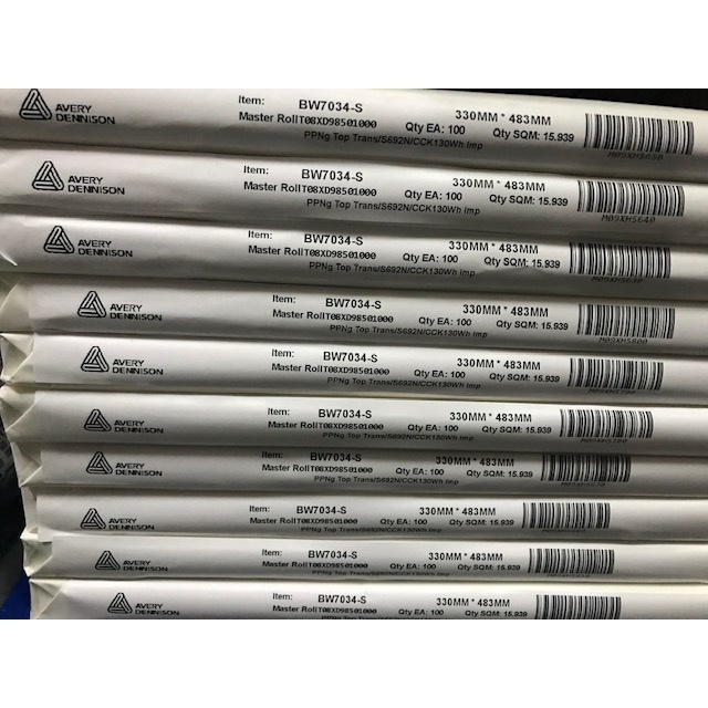 AVERY DENNISON FASSON STICKER / PP GLOSS / A4 / A3/ 12X18 / 13X19 ...