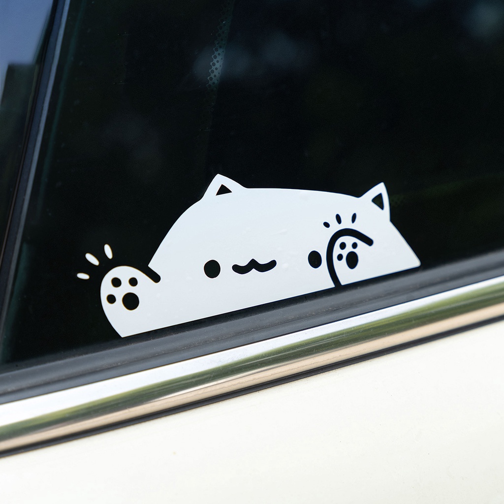 P-A493.Hollow Car Stickers Knock Drum Cat bongo Cat Cute Cat Master ...