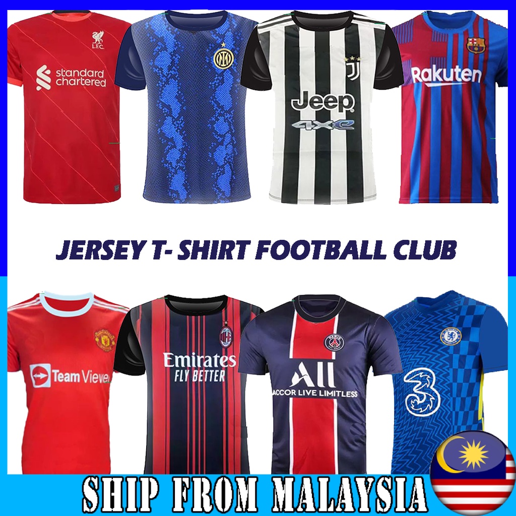 [HARGA BORONG] MEN JERSEY T-SHIRT FOOTBALL CLUB SOCCER SHORT SLEEVES ...