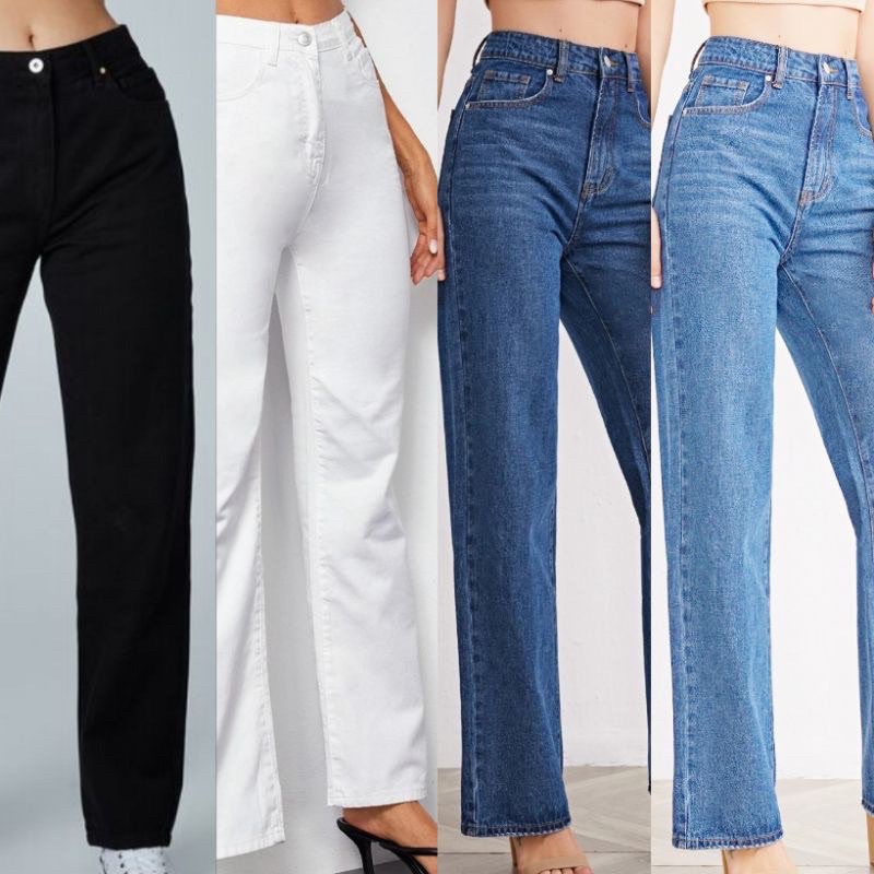 STRIGHT CUT JEANS WOMEN STRIGHTCUT HIGH CLASS KAIN GOOD QUALITY READY ...