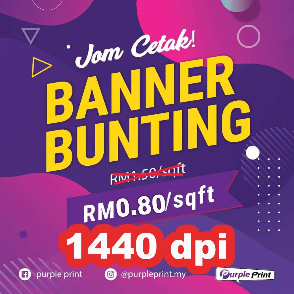 Banner &amp; Bunting 1440dpi (High Resolution Print) | Shopee Malaysia