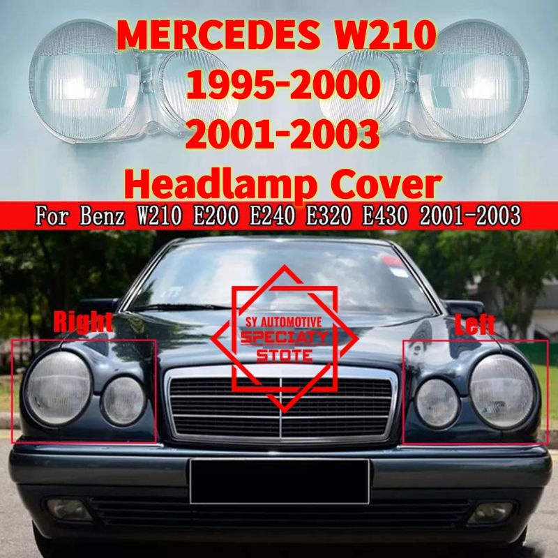 MERCEDES W210 E200 E240 E320 E430 01 03 HEADLAMP COVER HEADLIGHT COVER