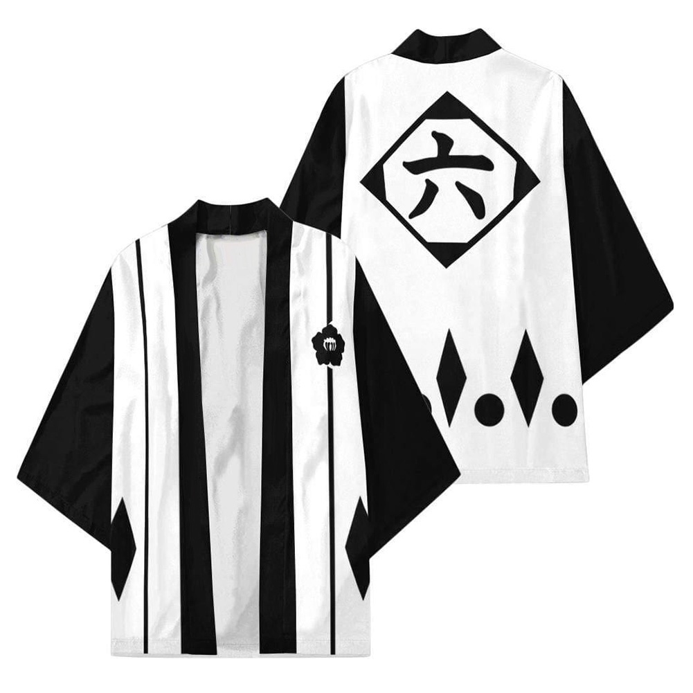 Kuchiki Byakuya Kimono Cloak Cosplay Costume Uniform Cardigan 3D ...