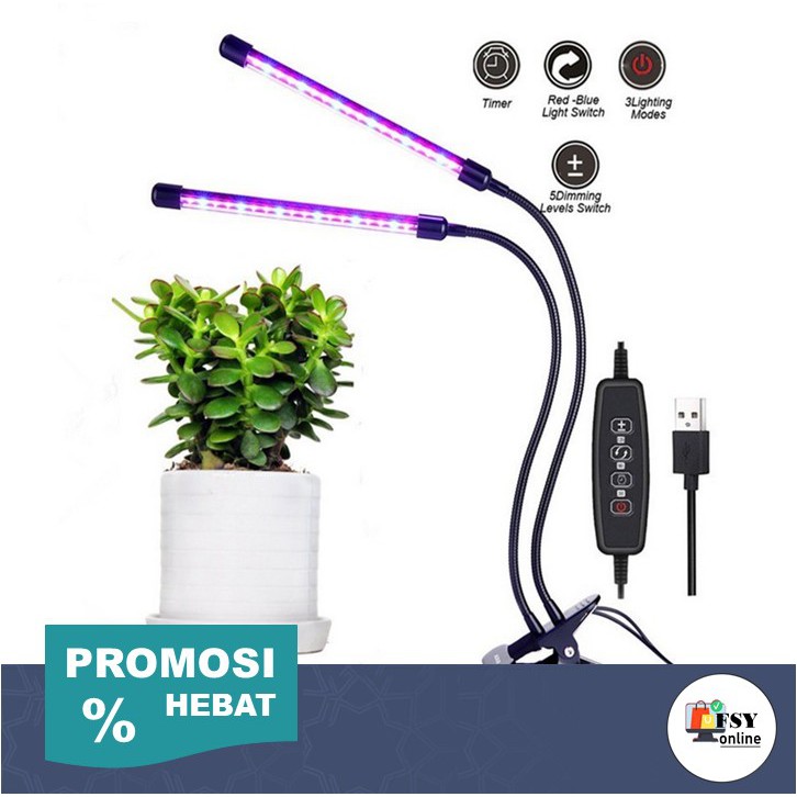 [Hot Item] Lampu Pokok LED Full Spectrum Grow Light with Timer Indoor ...